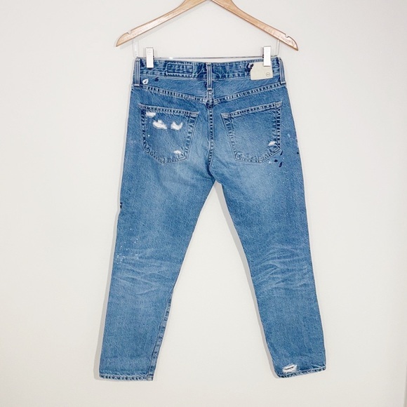 Adriano GOLDSCHMIED The Ex-Boyfriend Slim Jeans Mid-Rise Embroidered Size 25 - Picture 4 of 8